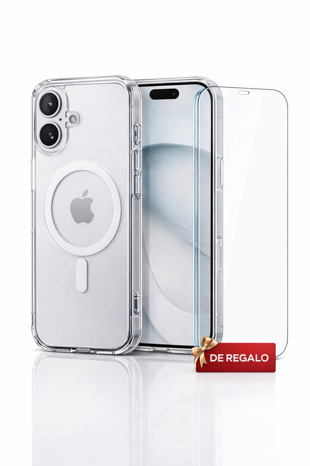 Funda Transparente para iPhone 16 Antigolpes Reforzada + Mica Protectora Gratis | Lexmadi